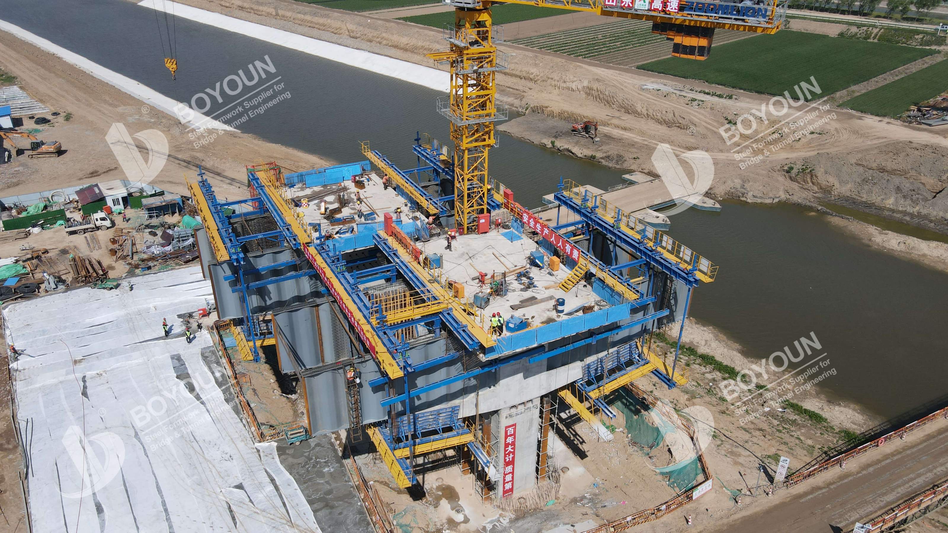 Проект строительства моста через реку сяоцинхе