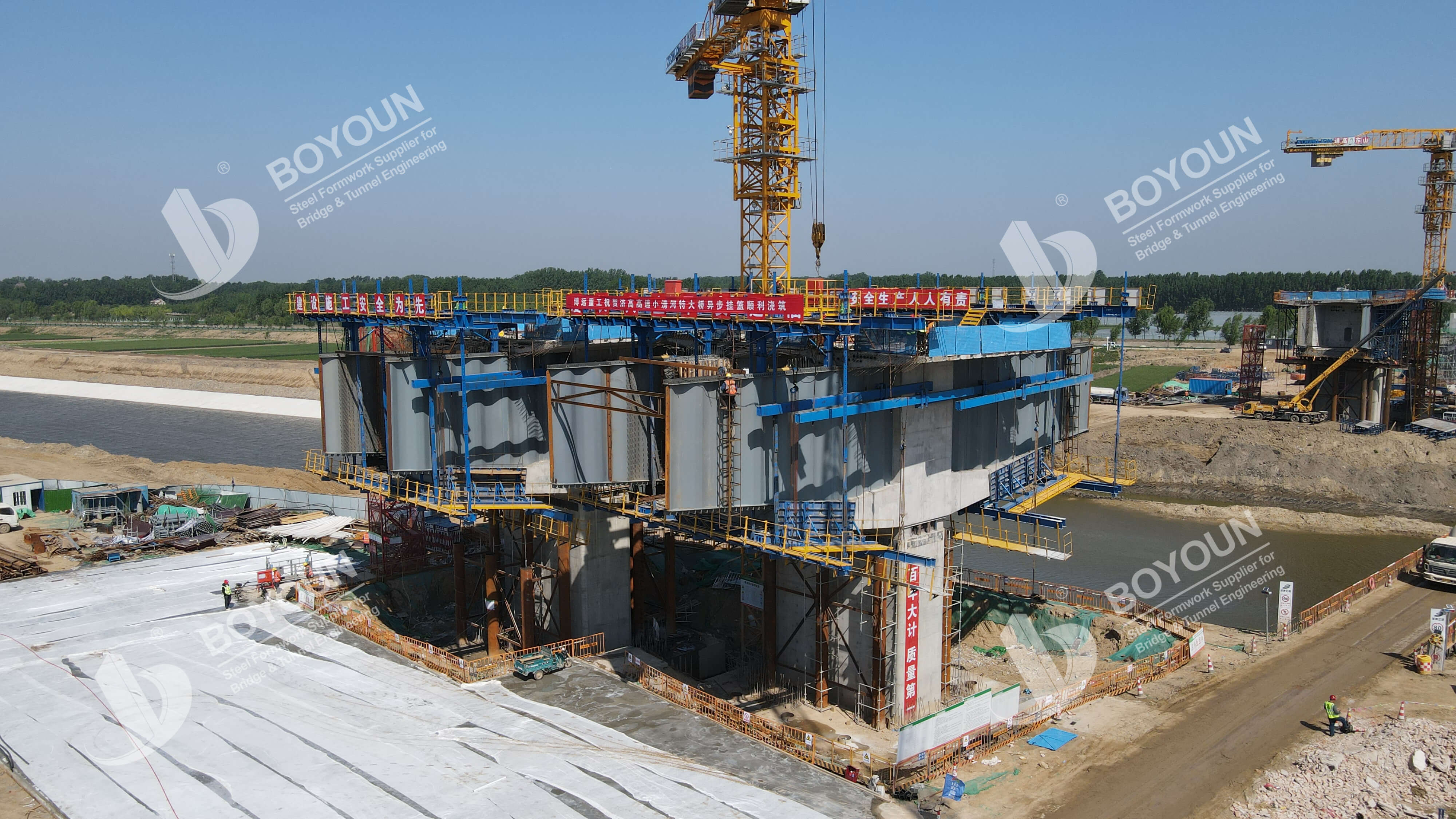 Проект строительства моста через реку сяоцинхе