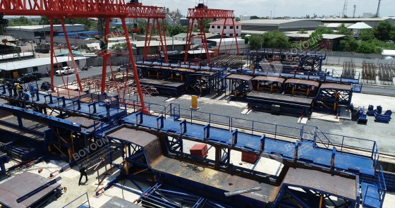 Строительство предварительно напряженных бетонных коробочных мостов по методу коротких линий