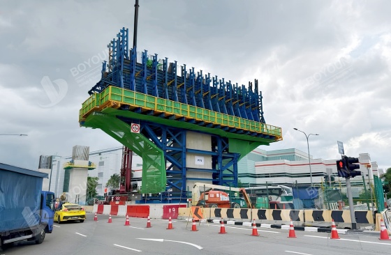 Технология сборного строительства мостового пирса и крышки моста повышенной проходимости